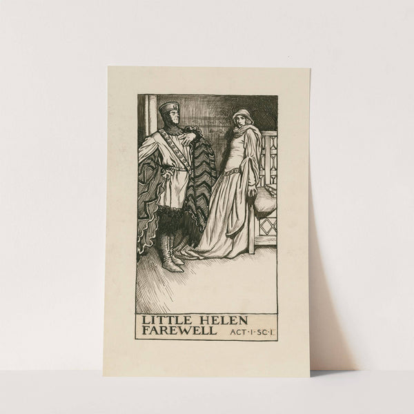 All’s well that ends well; Little Helen Farewell Act I Sc I (1895-1905) by Byam Shaw