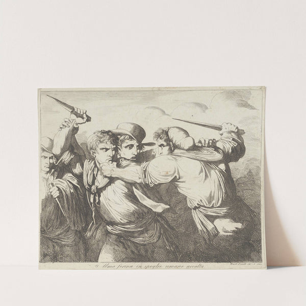 Alma ferina in spoglie umane accolta (1801-1835) by Bartolomeo Pinelli