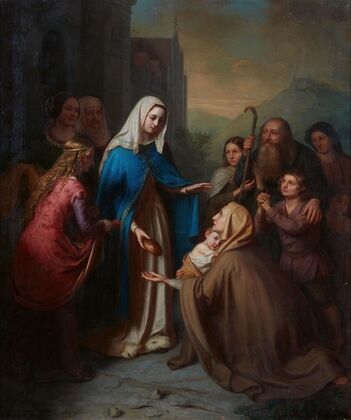 Almosenspende der Heiligen Elisabeth von Thüringen (1857) — size preview