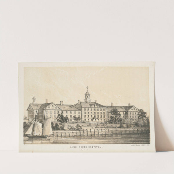 Alms House Hospital, Bellevue. (1825) by Sarony, Major &amp; Knapp Lith.