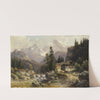 Alpenlandschaft mit Mühlengebäude by Ludwig Sckell