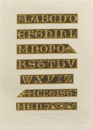 Alphabets:numerals, and devices of the middle ages Pl.06