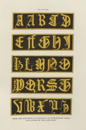 Alphabets:numerals, and devices of the middle ages Pl.09