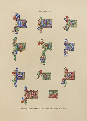 Alphabets:numerals, and devices of the middle ages Pl.18