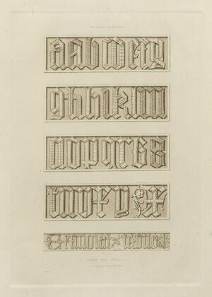 Alphabets:numerals, and devices of the middle ages Pl.28