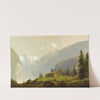 Alpine Landscape Mountain Hut by Hermann Ottomar Herzog