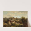Alpine Landscape with Peasants by Josef Thoma