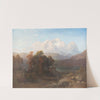 Alpine panorama with mountain lake by Gustav Adolf Horst