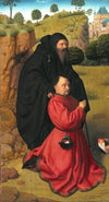 Altar Panel with a Portrait of a Donor in Scarlet under the Protection of St Anthony