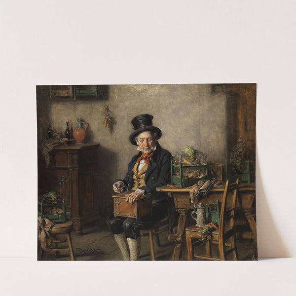 Alter Mann mit Spieluhr by Hermann Kern