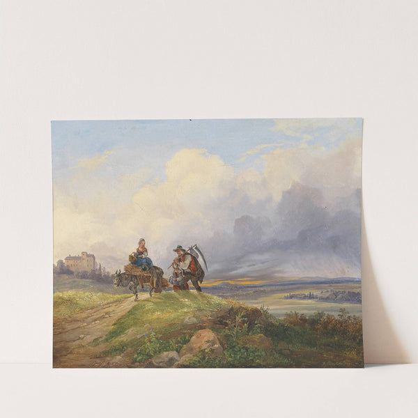 Am Heimweg von der Feldarbeit by Josef Altenkopf