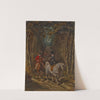Amazone ouvrant la chasse devant les habits rouge (circa 1840-44) by Alfred De Dreux