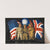 American, Chinese and British soldiers with flags of their countries by Anonymous