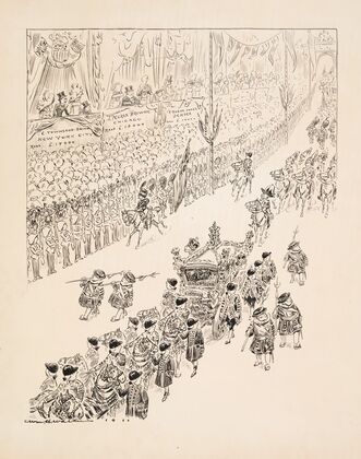 Americans along the line of march attracted considerable attention (1911) — size preview
