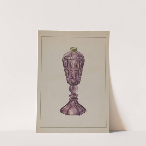 Amethyst Glass Oil Lamp by Marcus Moran