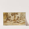 Amor, Playing the Flute, and Silen in an Arcadian Landscape (ca. 1597 – 1600) by Annibale Carracci
