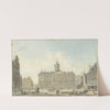 Amsterdam, de Dam met het Stadhuis en de Waag by Reinier Vinkeles