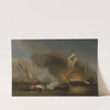 An Action off the Barbary Coast with Galleys and English Ships by Willem van de Velde the Younger