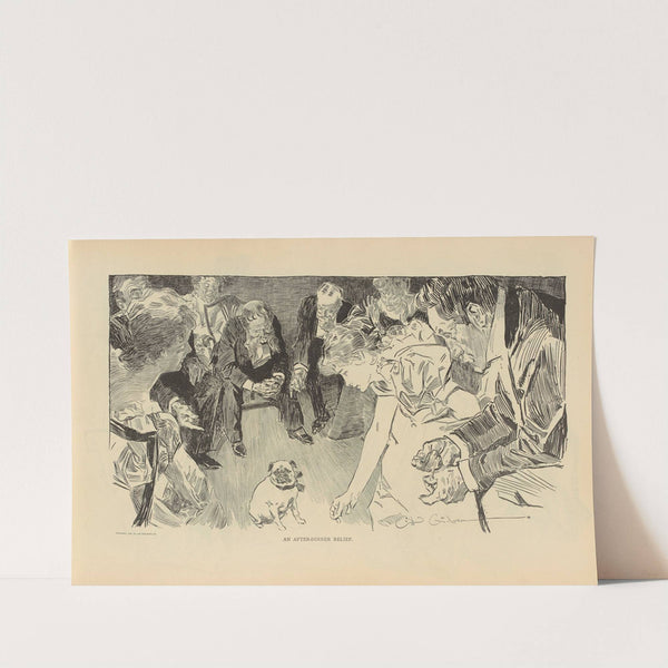 An after-dinner relief (1893-1900) by Charles Dana Gibson