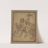 An allegory of Architecture; A male figure with two putti by Jacopo Zucchi