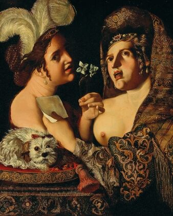 An allegory of the sense of smell and hearing — size preview