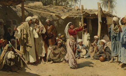 An almÃ©e’s admirers (Egyptische tÃ¤nzerin)