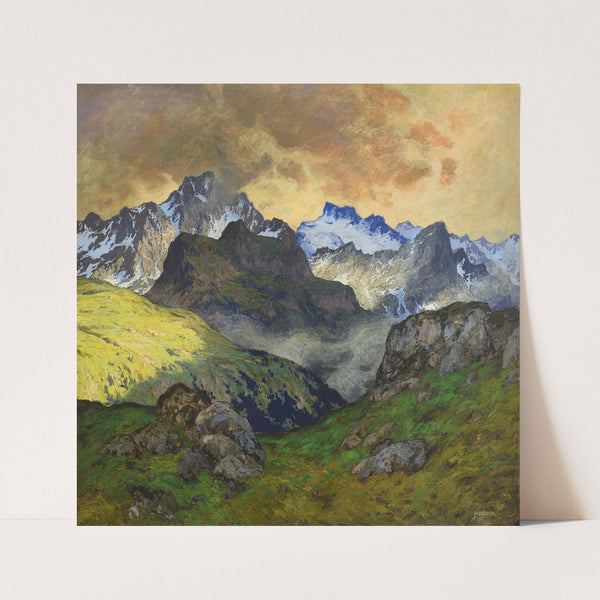An Alpine Landscape by Hugo Hodiener