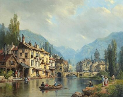 An Alpine Town In Spring