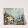 An Alpine Town In Spring by Charles Euphrasie Kuwasseg