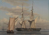 An American Naval Brig Lying at Anchor while Her Sails Are Drying (1831 – 1832)
