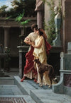 An Amorous Couple with a Borzoi under a Statue of Pericles
