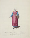 An ancient habit of a countrywoman of Friesland. Parûre ancienne d’une paysanne de Frise. (1757-1772)