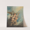 An angel and putti accompanying a child&#039;s soul to heaven by Maria Cosway