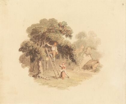 An Apple Tree Near a Cottage