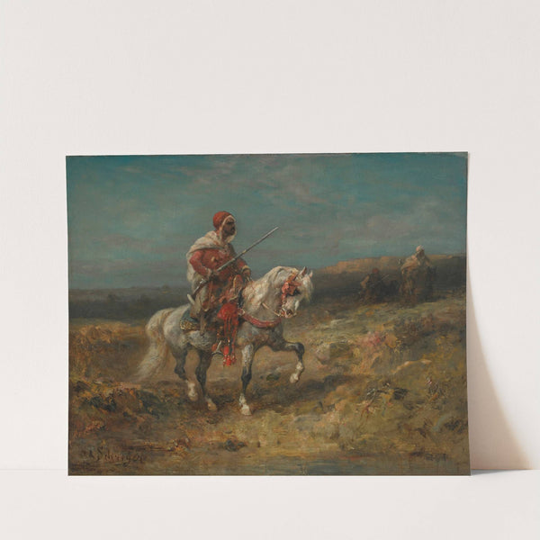 An Arab horseman on the look-out by Adolf Schreyer