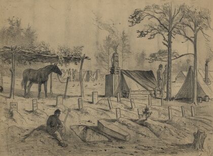 An army graveyard. Winter camp near Stoneman’s Switch, Falmouth, Va.