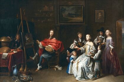 An artist in his studio