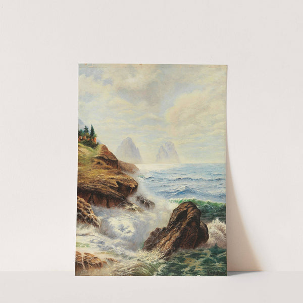 An der Küste von Ischia mit Blick auf die Faraglioni Felsen by Karl Theodor Boehme
