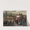 An der lateinischen Brücke in Sarajewo Marktszene in der Herzegowina (1883) by Alois Schönn