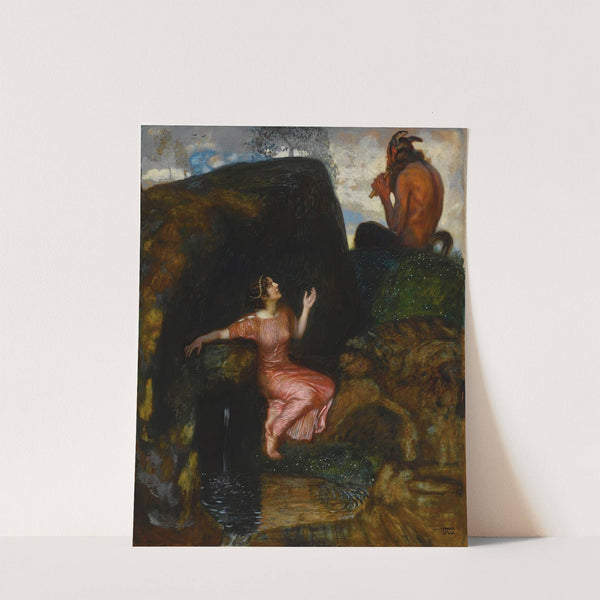 An Der Quelle (Lauschende Nymphe) by Franz von Stuck
