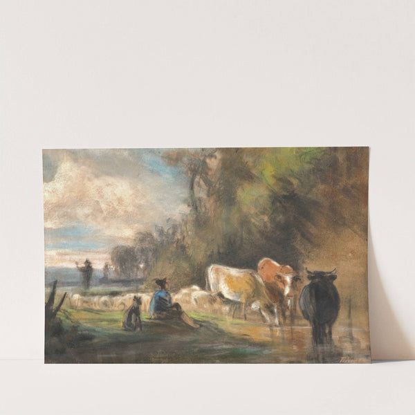 An der Tränke by Friedrich Voltz