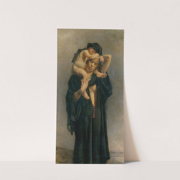 An Egyptian Peasant Woman and Her Child by Léon Bonnat