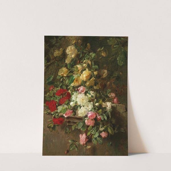 An Elaborate Bouquet of Flowers with Roses by Adriana Johanna Haanen