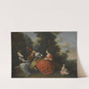 An Elegant Company Seated Outdoors Making Music by Circle Of Bonaventure De Bar