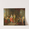 An Elegant Company, With Figures Playing Musical Instruments And Merrymaking In An Interior by Franz Christoph Janneck