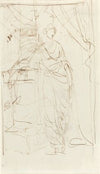 An Elegant Lady in Classical Dress (recto)