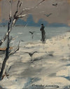 An Elegant Woman,Â Said To BeÂ Sarah Bernhardt, On A Winter’s Walk