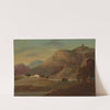 An encampment by a river at dusk by Sir Charles D&#039;Oyly