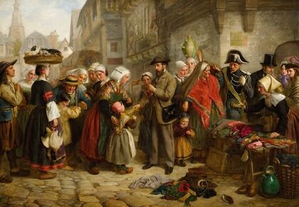 An English Artist Collecting Costumes In Brittany