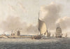 An English Frigate and Other Shipping in the Solent off Calshot Castle